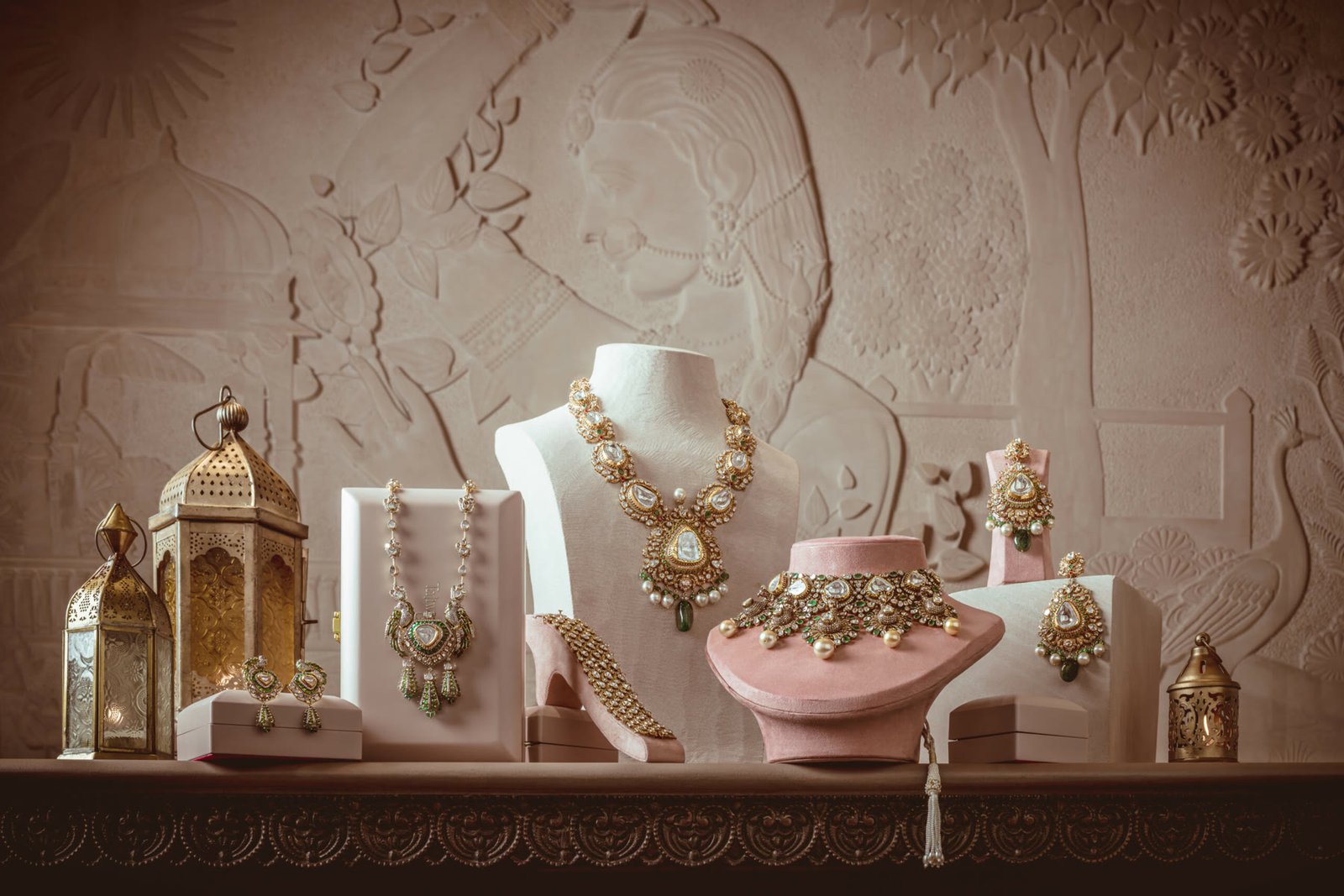 Rayu jewellery displayed in the atelier
